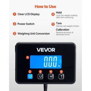 Bilancia Postale Digitale a Doppia Precisione 0,35 Oz/3,5 Oz, Bilancia Commerciale con Funzione Hold/Tare, Display LCD, Capacità 440 Libbre - Product Image 6