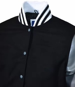 Coated Stand Collar Front Logo Men's Varsity Jacket-Windproof & Breathable - Product Image 4