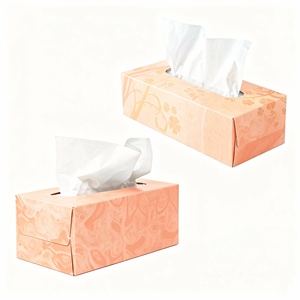 Caja de Pañuelos Faciales Premium, Material de Pulpa de Madera Suave y Resistente, Forma Rectangular, Suministro Doméstico Desechable - Product Image 1