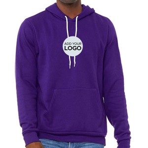 Sweat à capuche unisexe Bella + Canvas en molleton éponge à manches longues avec cordon de serrage - Product Image 3