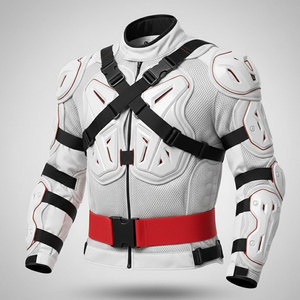 Veste de protection pour moto de qualité supérieure pour hommes, avec matière respirante, doublure douce et zones de sécurité haute résistance. - Product Image 1