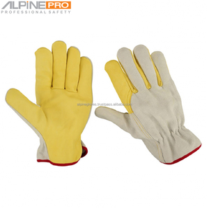 Alpine Industries OEM <b>Driver</b> <b>Gloves</b> Grained Goatskin Leather Safety Anti-Slip/Anti-Cut/Anti-Impact Custom Color/Size Wholesale - Product Image 2