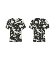 T-shirt pour homme à pois violets, manches courtes, col rond, décontracté, respirant, coupe classique, imprimé par sublimation
