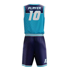 Shorts de basket-ball personnalisés pour femmes, bleus, impression par sublimation, vêtements de sport, uniforme, BSCI, vente en gros de vêtements de basket-ball - Product Image 3