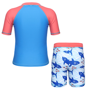 Conjunto de Traje de Baño de 2 Piezas para Niños, con Protección Solar, Spandex y Nailon, Estampado de Dinosaurio y Tiburón, para Piscina y Playa - Product Image 3