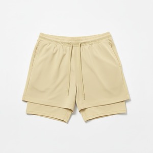 กางเกงขาสั้นออกกำลังกายผู้ชายแบบกระชับกล้ามเนื้อ 2 ชั้น สำหรับยกน้ำหนักและครอสฟิต - Product Image 3