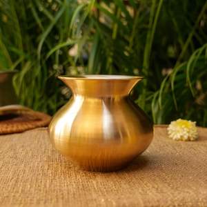 Brass Kalash Lota Pot Utensil <b>Drinkware</b> for Pooja Puja Kit Decoration Purpose for Temple Home Office Pure brass Vessel Lota - Product Image 3