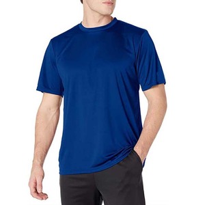 T-shirts bleu marine pour hommes, vêtements grande taille, style streetwear, coupe slim, coton respirant, OEM personnalisé - Product Image 2