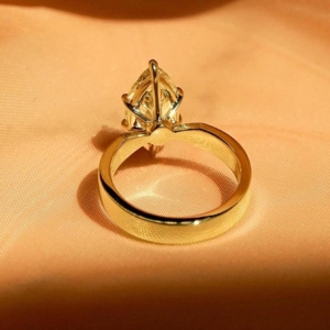 3 CT Marquise Moissanite Engagement <b>Ring</b>, 14K Gold Solitaire Bridal Jewelry, <b>Dainty</b> Anniversary Gift For Her, OM GEMS Jewelry - Product Image 5