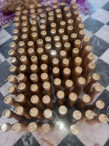 Handcrafted Eco-Friendly Wooden Pillar <b>Candle</b> Stand Set for Christmas & Easter Living Room Decor Made India Size 6 <b>Bulk</b> Supply - Product Image 3