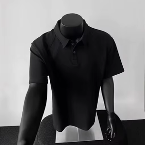 Camisa Polo Oxford de Algodón para Hombre, Manga Corta, Color Sólido, Cierre de Botones, Estilo Casual, Transpirable, Tejido, Largo Regular, OEM - Product Image 4