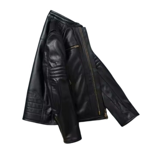 2026 OEM Service <b>Men's</b> Black Leather <b>Jacket</b> with Stand Collar Full Sleeve <b>Canvas</b> Product <b>jacket</b> <b>for</b> <b>men</b> - Product Image 1