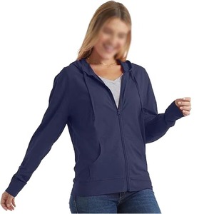 Sweat-shirt à capuche zippé pour femme de haute qualité, 100% coton, style streetwear - Confortable pour les saisons d'automne et de printemps - Product Image 4