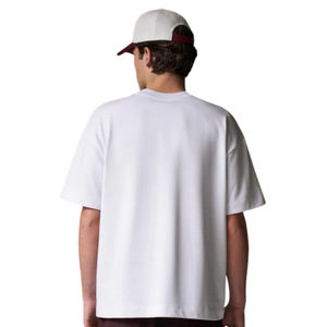 Camiseta de algodón de manga corta para hombre, corte holgado, con logo en el pecho, cuello redondo, estilo casual urbano, suministro al por mayor OEM - Product Image 6