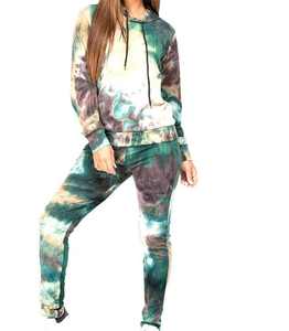 Fully Stylish Women <b>Tie</b> <b>Dye</b> Tracksuit Hot Selling Breathable Comfortable high Quality cheap rate custom made <b>Tie</b> <b>Dye</b> Tracksuit - Product Image 2
