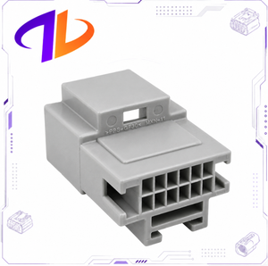 Conector de cableado automotriz compatible 30968-1127, 12 pines macho H-DAC 64, cobre y nailon, 2.54mm, gris, PowerDrive S-PD-CN-00013 - Product Image 3