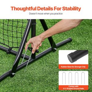 Attrezzatura da allenamento a rete da allenatore a rimbalzo da calcio a doppia faccia 6 x4ft per calciatori - Product Image 6