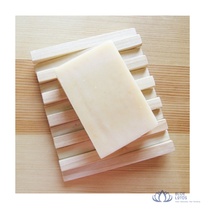 Support de Savon Moderne en Bambou Écologique, Plateau de Rangement en Bois pour Salle de Bain et Douche, Motif Lotus Bleu - Vente Flash - Product Image 1