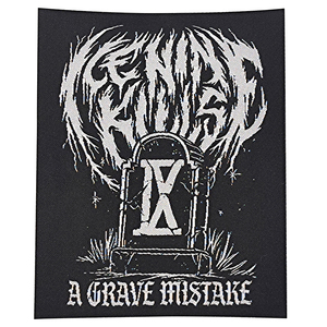 Gothic Skull Medieval Helmet Design On Woven Patches For <b>Jackets</b> And Woven Patches For Bags With Crossed Spiked Maces Logo - Product Image 6