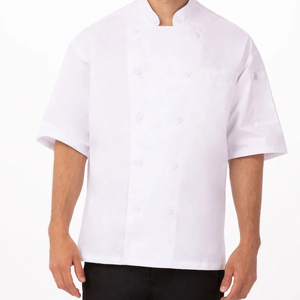 High Quality New Chef Jacket Summer Chef Uniform Shirt Cook <b>Costumes</b> Restaurant Food Service Hotel Chef Shirt - Product Image 1