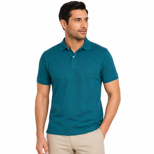 Polo homme en tissu doux et respirant, idéal pour un usage quotidien, coupe confortable, look élégant pour les hommes modernes. - Product Image 1