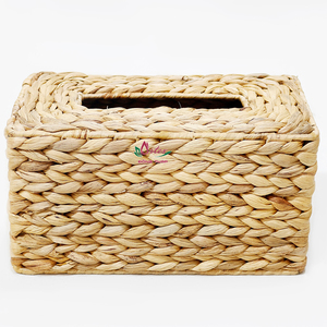 Caja de pañuelos de lujo ecológica de jacinto de agua, hecha a mano, personalizable en color y tamaño, para el hogar y la oficina - Product Image 4