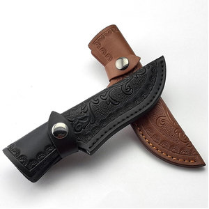 Funda de cuero de grano completo hecha a mano para cuchillo de caza, herramientas de camping y herramientas para exteriores. - Product Image 3