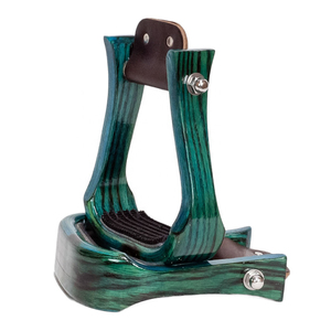 Estribos Rústicos de Madera Resistente para Montar a Caballo, Diseño Personalizable, Color a Elección, Soportes de Silla de Montar de Madera Maciza de Alta Calidad, Hechos a Mano - Product Image 1