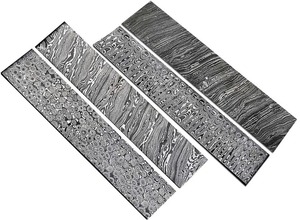Juego de 4 barras de acero de Damasco de 12 pulgadas de largo, hechas a mano y personalizadas, con 2 pulgadas de ancho para la fabricación de cuchillos. - Product Image 6