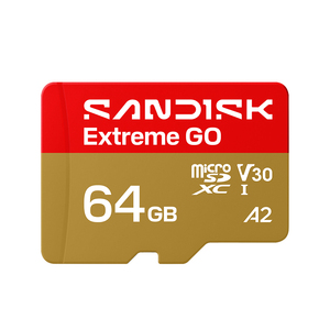 Carte microSDXC SanDisk Extreme GO 64 Go V30 A2 pour appareil photo - Product Image 1