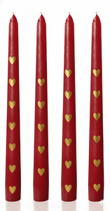 Premium 10-inch <b>Red</b> Taper <b>Candles</b> Wholesale Soy Paraffin Wax Handmade Smokeless Custom Heart Christmas Home Decoration Weddings - Product Image 2