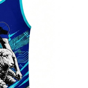 Personalized Sheep Shearing Singlet Custom Printed Performance Apparel Sublimation Workwear For Teams - Product Image 2