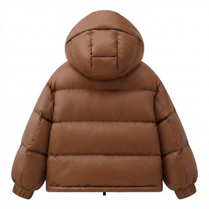 Veste matelassée à capuche pour homme avec logo personnalisé, nylon haute brillance, 90% duvet de canard blanc, manteau d'hiver chaud, vente en gros de luxe - Product Image 2
