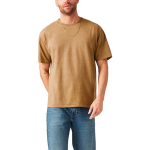 Camiseta de Algodón con Cuello en V Personalizada para Hombre, Prenda Informal de Primera Calidad, Marca Privada, Fabricante de Ropa OEM ODM, Venta al Por Mayor - Product Image 2