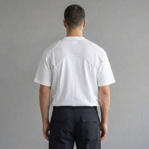 Camisetas de algodón extragrandes para hombre al por mayor con estampado para marcas de ropa urbana, camisetas al por mayor con MOQ bajo - Product Image 5