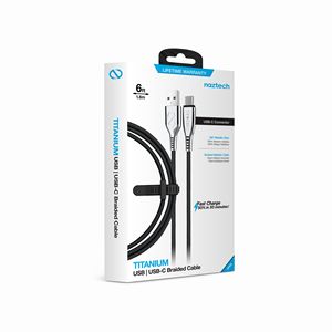 6ft Titanium Braided USB to USB-C <b>Data</b> <b>Cable</b> - Product Image 2