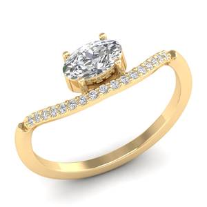 Anillos de aniversario REYES hechos a mano en oro sólido de 14K con diamantes cultivados en laboratorio CVD HPHT para mujer, hechos a medida, OEM, ODM, joyería fina. - Product Image 2