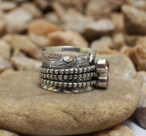 Natural Ethiopian Opal <b>Spinner</b> <b>Ring</b> 925 Sterling <b>Silver</b> Handmade Anxiety Fidget <b>Ring</b> Jewelry - Product Image 3