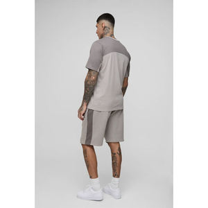 Conjunto Deportivo de 2 Piezas para Hombre, Estilo Urbano, 360g, Algodón, Pantalones Cortos Deportivos y Camiseta, Transpirable - Product Image 5