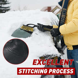 Guantes de Piel de Ciervo Negra con Capa Térmica - Product Image 2