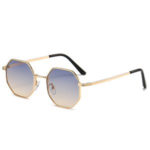 LMAMBA 2333 Nuevas Gafas de Sol de Moda Versátiles Estilo Vintage de Alta Calidad Unisex de Lujo con Logotipo Personalizado de Metal Poligonal para Mujer y Hombre - Product Image 5
