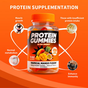 Caramelle Gommose Proteiche al Gusto Fragola con Etichetta Privata, 17g di Isolato di Siero del Latte, Nutrizione Sportiva per Muscoli Magri ed Energia - Product Image 5