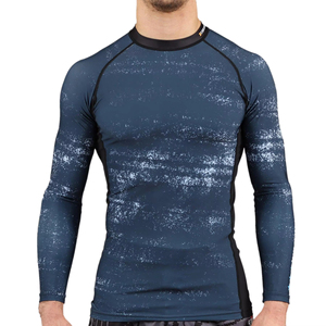 Camiseta de compresión de manga larga personalizada para hombre, de secado rápido y absorción de humedad, para Jiu Jitsu Brasileño y Grappling - Product Image 1