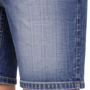 Shorts Bermuda en jean pour homme 100 % coton, taille mi-haute, cordon de serrage, style décontracté avec poches, finition délavée - Product Image 4
