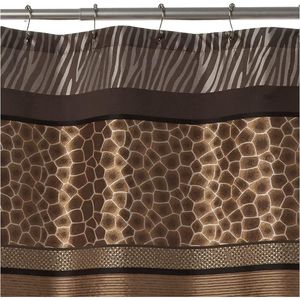 Set di 12 Pezzi per Tenda Doccia con Stampa Animalier Safari e 12 Ganci, Design Lussuoso Stile Southwest - Product Image 2