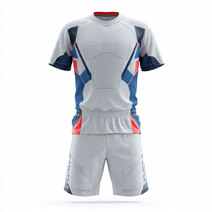 Maillots de football à col en V pour basketball et volleyball, 100 % polyester, sublimation, uniformes de sport - Product Image 2