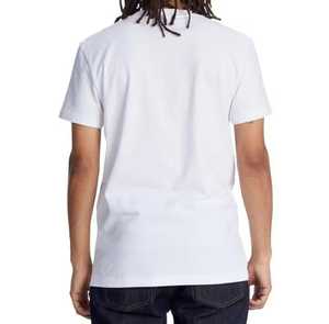 T-shirt blanc à manches courtes pour homme, col rond, motif imprimé, style décontracté, coupe classique, polyester anti-rétrécissement 320g, logo frontal - Product Image 2