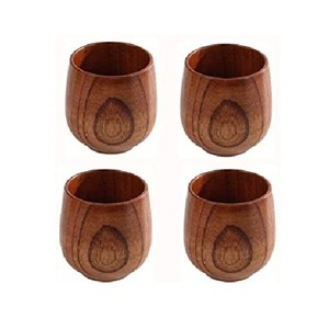 Tasses à boire en bois, tasses artisanales naturelles, vaisselle rustique pour le café, le thé, le lait et les boissons rafraîchissantes - Product Image 2
