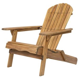 Sedia Adirondack Pieghevole per Uso Esterno in Giardino, Arredo Lounge in Legno per Braciere, Design Pieghevole per Relax nel Patio - Product Image 6
