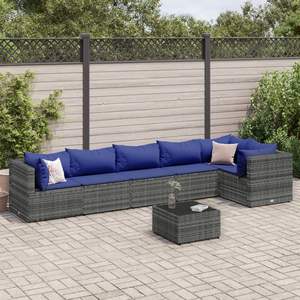 Conjunto de Muebles de Patio Azul Oscuro y Gris para Jardín, para Entretenimiento al Aire Libre - Product Image 1